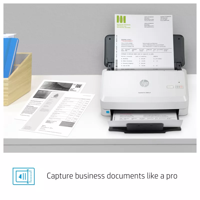 HP Scanjet Pro 3000 s4 arkinsyöttöskanneri 600 x 600 DPI A4 musta, valkoinen