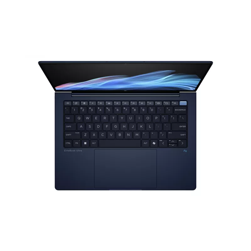 HP EliteBook Ultra G1i Next Gen AI PC Wolf Pro Security Edition Copilot+ PC Intel Core Ultra 7 258V kannettava 35,6 cm (14 tuuman) kosketusnäyttö 2.8K 32 GB LPDDR5x-SDRAM Wi-Fi 7 (802.11be) Windows 11 Pro sininen