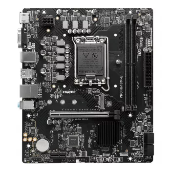 Emolevy MSI PRO H610M-E — Intel H610, LGA 1700, micro ATX, DDR5, 2x DIMM, max 96 GB, 2.5Gb LAN, HDMI, 4x SATA III