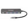 D-Link 5-in-1 USB-C-keskitin HDMI/Power Delivery -liitännöillä