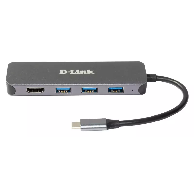 D-Link 5-in-1 USB-C-keskitin HDMI/Power Delivery -liitännöillä