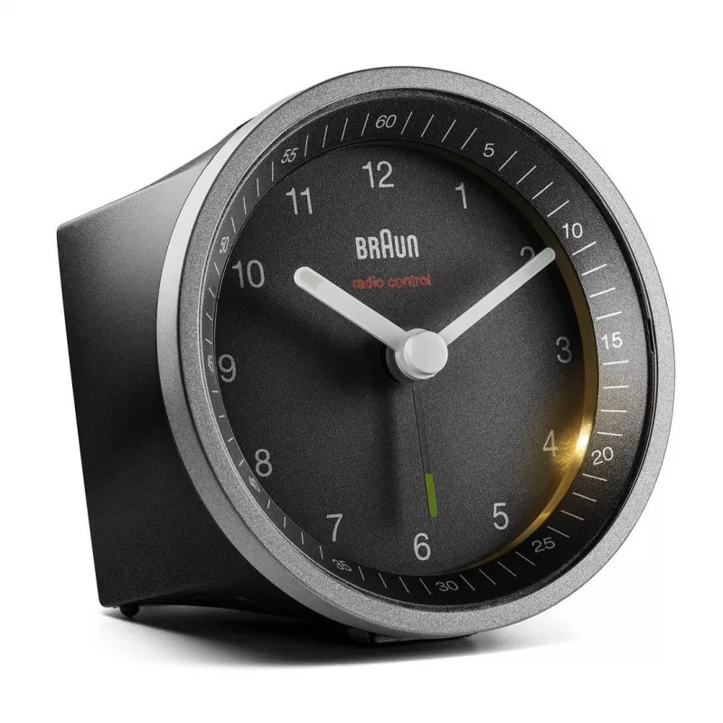 Braun BC07SB-DCF kvartsikello musta, hopea