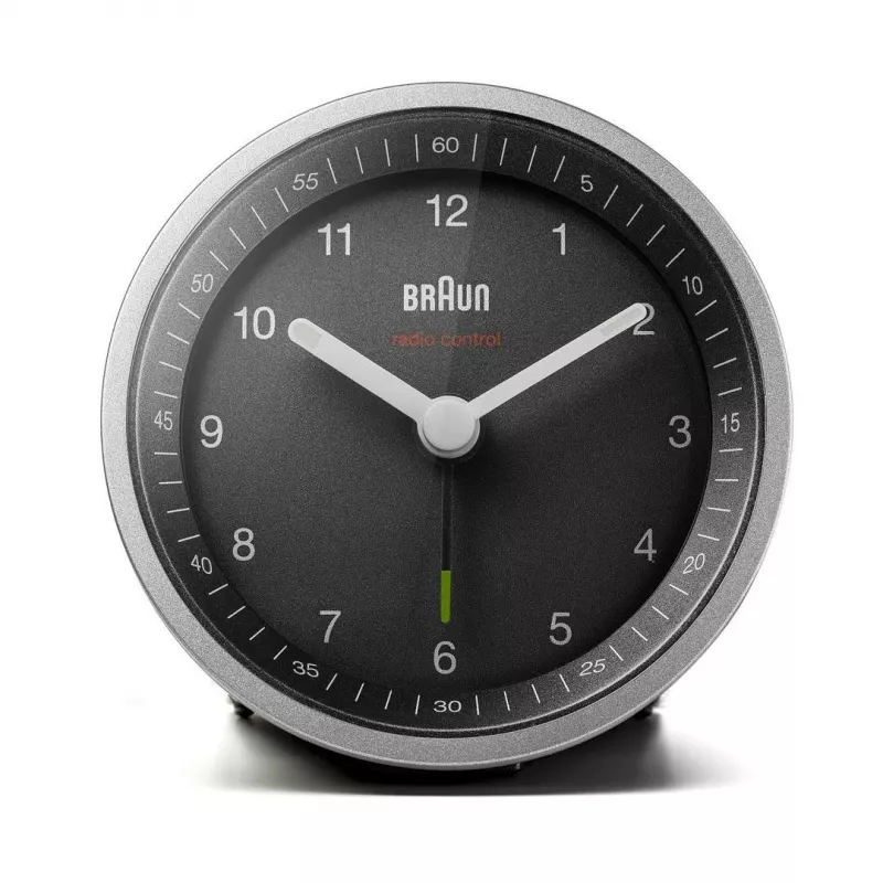 Braun BC07SB-DCF kvartsikello musta, hopea