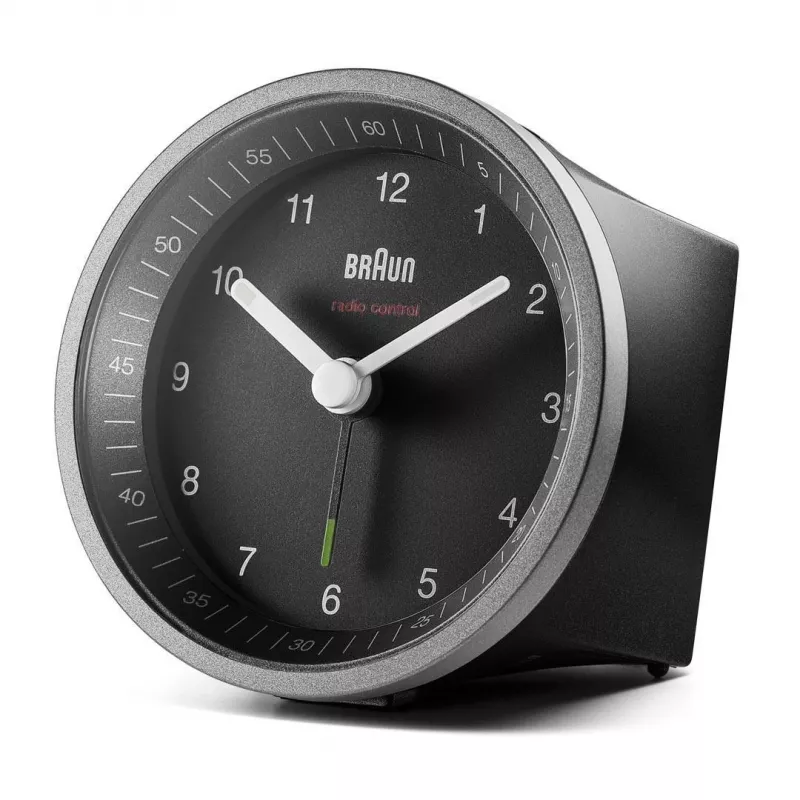 Braun BC07SB-DCF kvartsikello musta, hopea