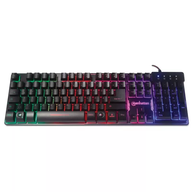 USB-näppäimistö Manhattan Gaming Metal Base Edition