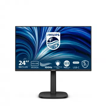 Philips 3000 series 24B2N3200D/00 tietokonenäyttö 61,2 cm (24,1 tuuman) 1920 x 1200 pikseliä WUXGA LCD musta