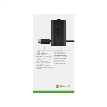 Microsoft Xbox Play & Charge Kit (SXW-00002) ladattava akku USB-C-kaapelilla, musta