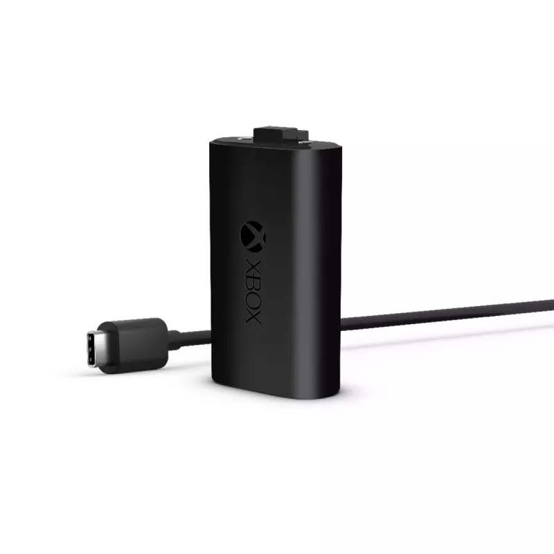 Microsoft Xbox Play & Charge Kit (SXW-00002) ladattava akku USB-C-kaapelilla, musta