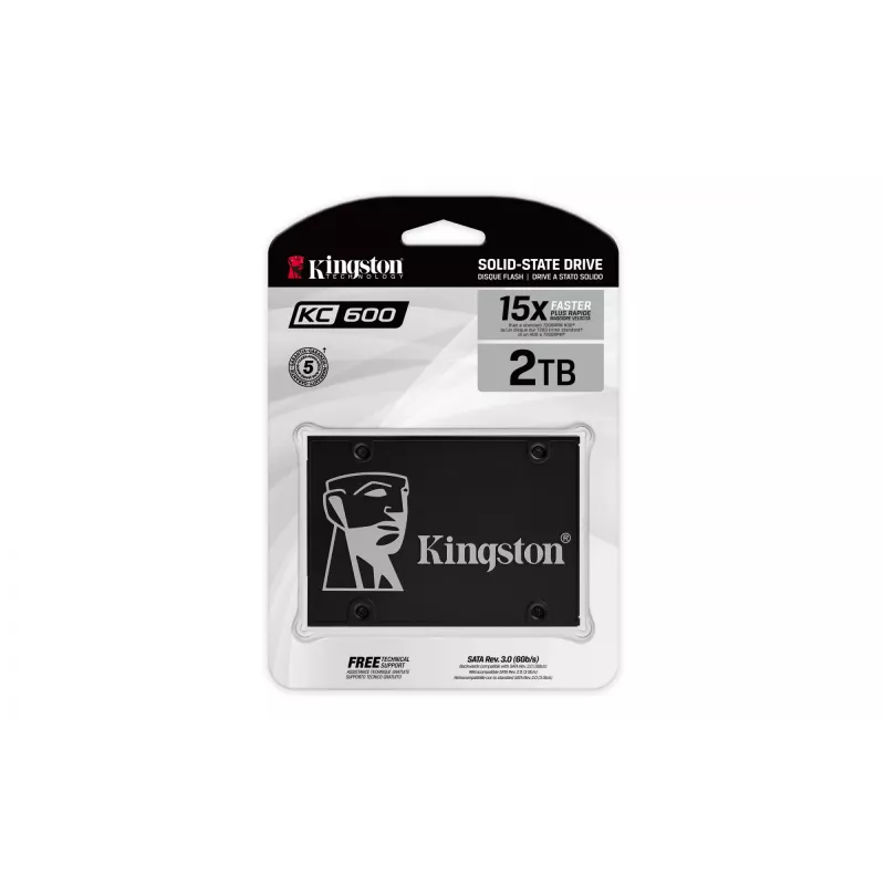 SSD-kiintolevy Kingston Technology 2048G 2,5 tuuman SATA3 KC600