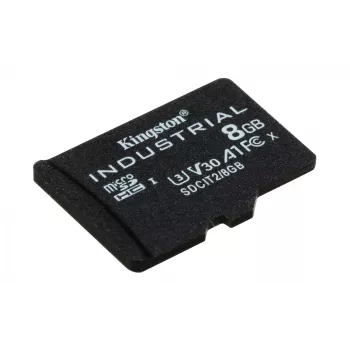 Kingston Technology 8GB microSDHC Industrial C10 A1 pSLC -kortti yksittäispakkaus ilman adapteria