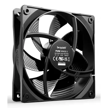 Tietokonekotelon tuuletin be quiet! Pure Wings 3 120 mm PWM 1600 RPM 84,8 m³/h 1,45 mmH2O Gewehrlager musta 3 kpl:n pakkaus