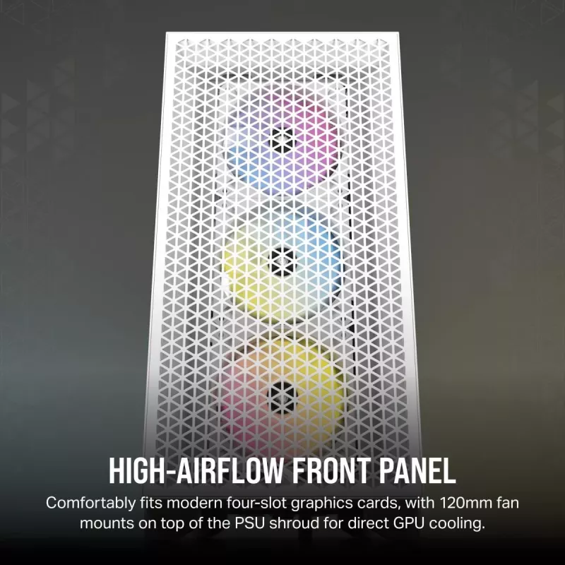 CORSAIR Mid-Tower PC-kotelo - 3000d RGB Airflow - valkoinen
