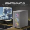 CORSAIR Mid-Tower PC-kotelo - 3000d RGB Airflow - valkoinen