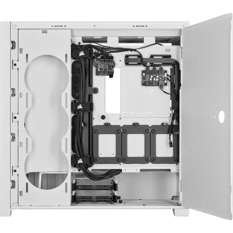 CORSAIR Mid-Tower Smart Case - iCUE 5000X - RGB QL Edition Tempered Glass True - valkoinen