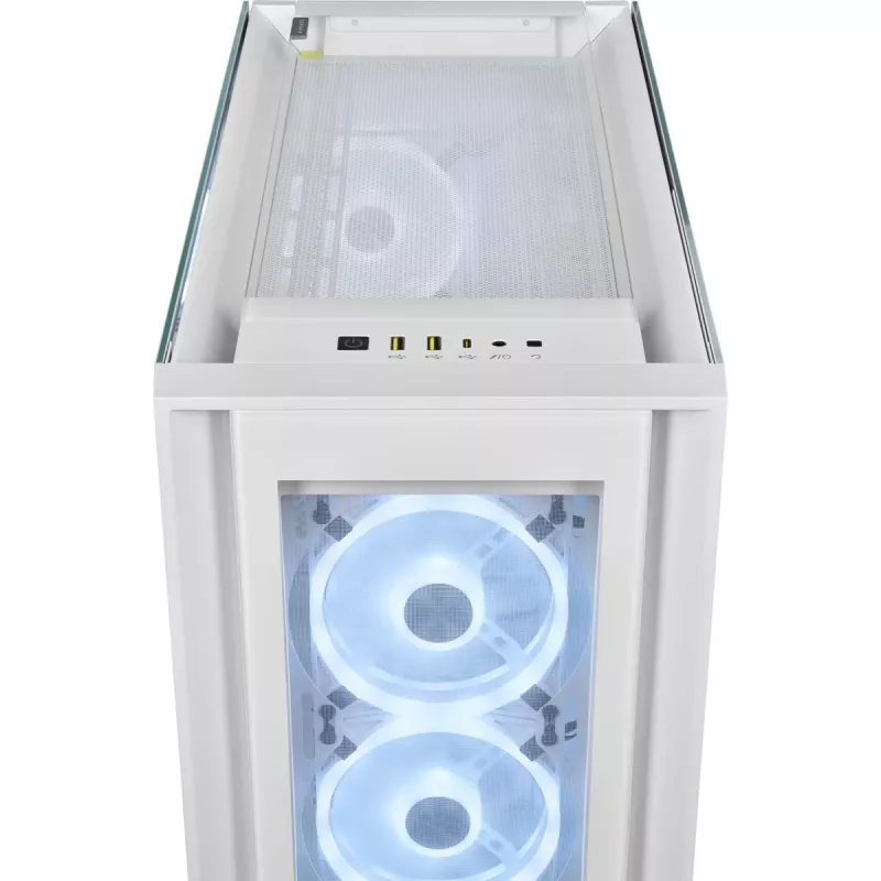 CORSAIR Mid-Tower Smart Case - iCUE 5000X - RGB QL Edition Tempered Glass True - valkoinen