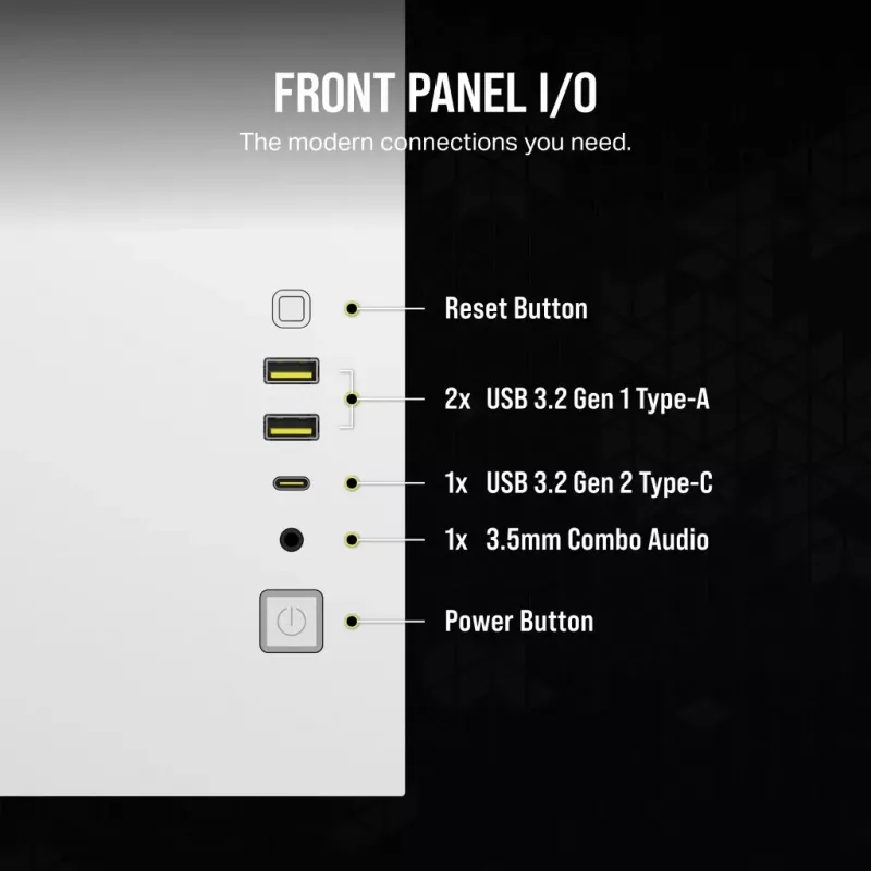 CORSAIR PC-kotelo – iCUE LINK 2500X RGB Micro-ATX Dual-Chamber valkoinen