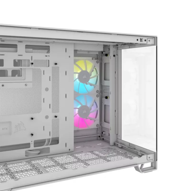 CORSAIR PC-kotelo – iCUE LINK 2500X RGB Micro-ATX Dual-Chamber valkoinen