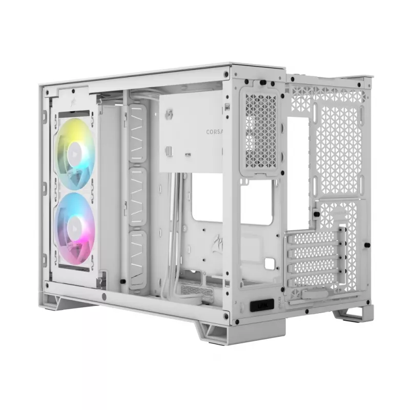 CORSAIR PC-kotelo – iCUE LINK 2500X RGB Micro-ATX Dual-Chamber valkoinen