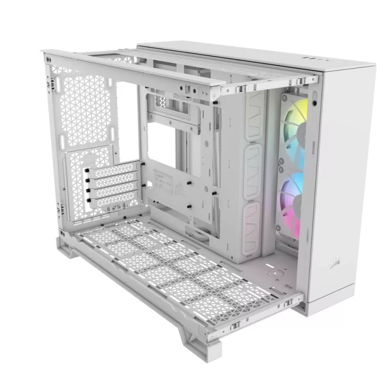CORSAIR PC-kotelo – iCUE LINK 2500X RGB Micro-ATX Dual-Chamber valkoinen