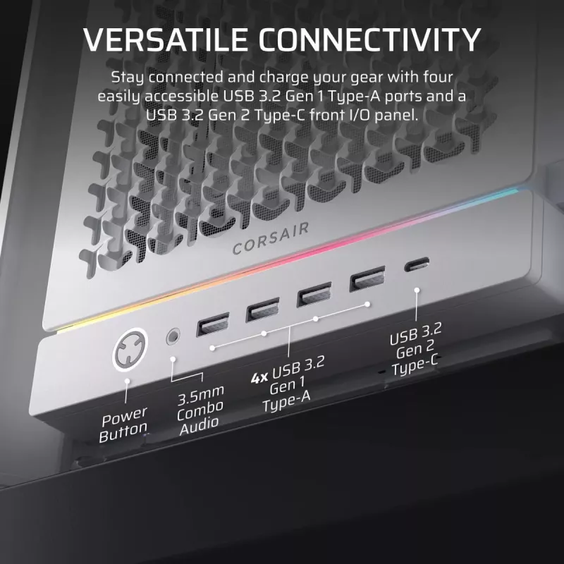 CORSAIR PC-kotelo - Frame 5000D RS High-Airflow Mid-Tower PC-kotelo - valkoinen