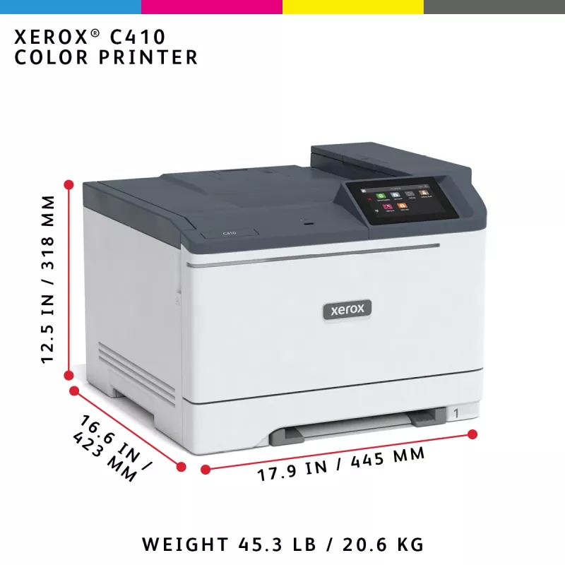 Xerox C410 A4 40ppm Duplex tulostin PS3 PCL5e/6 2 paperilokeroa 251 arkkia