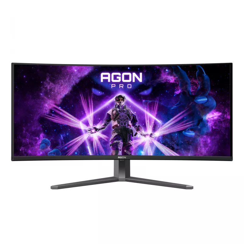 AOC AGON PRO AG346UCD tietokonenäyttö 86,4 cm (34 inch) 3440 x 1440 pikseliä Wide Quad HD QD-OLED musta, harmaa