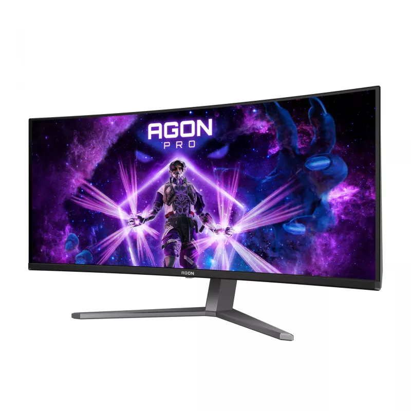 AOC AGON PRO AG346UCD tietokonenäyttö 86,4 cm (34 inch) 3440 x 1440 pikseliä Wide Quad HD QD-OLED musta, harmaa