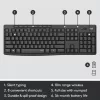 LOGITECH Mk295 Silent Wireless Combo grafiitti Azerty belgialainen