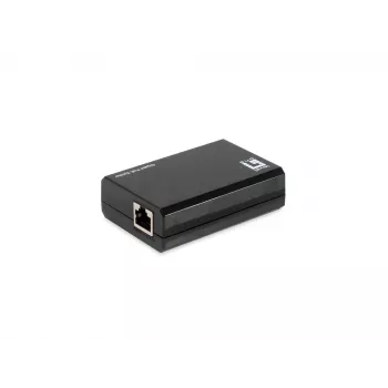 LevelOne Gigabit PoE bt USB-C PD 3.0 -splitteri, IEEE 802.3af, IEEE 802.3at, IEEE 802.3bt, 10/100/1000Base-T(X), musta, aktiivisuus, yhteys, virransyöttö, 0 - 40 °C, 0 - 70 °C