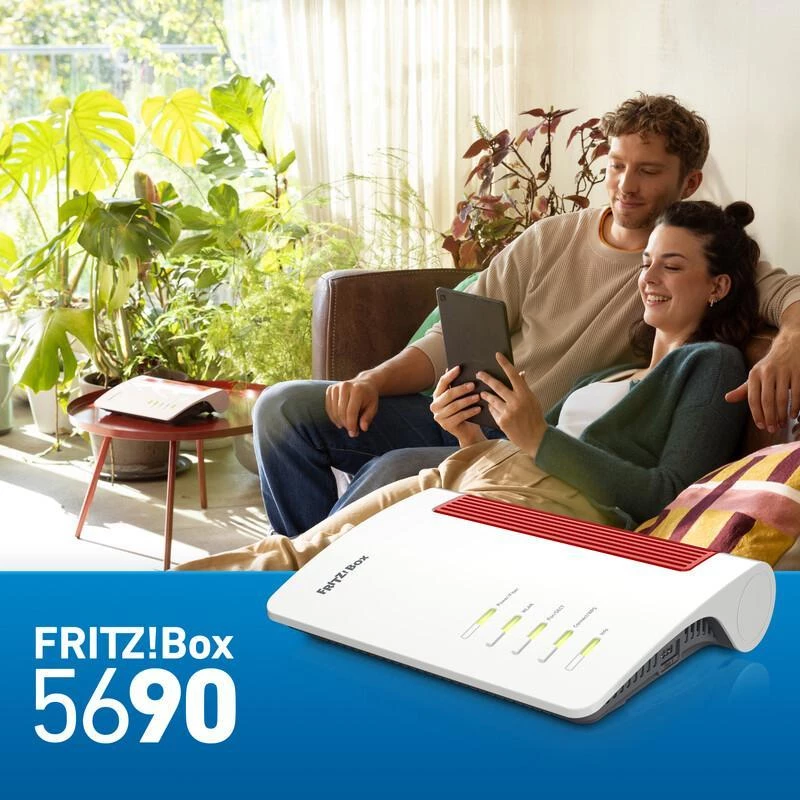 Box 5690 WLAN-reititin 2,5 Gigabit Ethernet dualband (2,4 GHz / 5 GHz) punainen, valkoinen