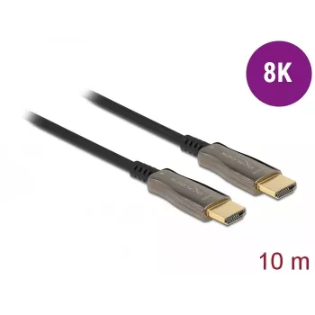 DELOCK aktiivinen optinen HDMI-kaapeli – A-pistoke – A-pistoke – 8K 60 Hz – 10 m – musta