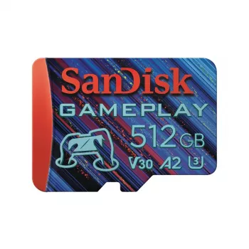 WESTERN DIGITAL SanDisk GamePlay microSD-kortti mobiili- ja käsikonsolipelaamiseen – 512 GB – 90 MB/s130 MB/s UHS-I