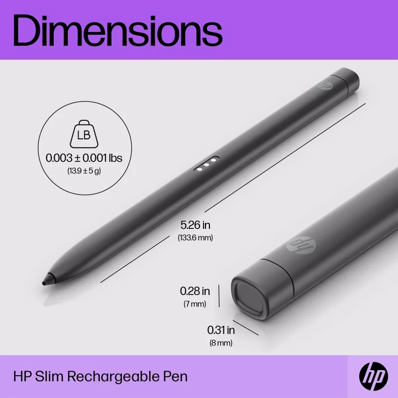 HP ohut ladattava kynä HP ohut ladattava kynä musta sisäänrakennettu akku