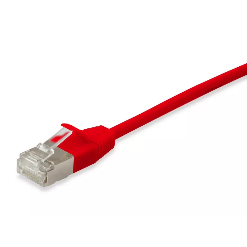 Verkkokaapeli Equip Cat.6A F/FTP ohut patch-kaapeli RJ-45 0.5m punainen