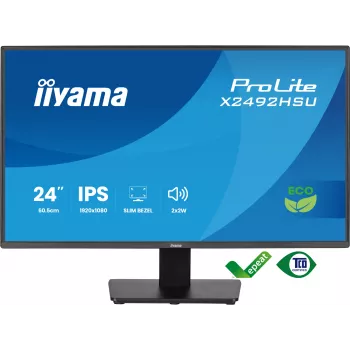 iiyama ProLite X2492HSU-B1 tietokonenäyttö 60,5 cm (23,8 inch) 1920 x 1080 pikseliä Full HD LED musta