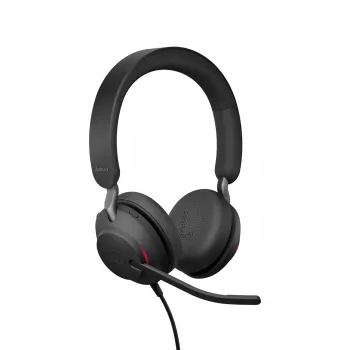 Jabra Evolve2 40 SE USB-A, UC Stereo, johdollinen, puhelut/musiikki, 20 - 20000 Hz, 188 g, kuulokemikrofoni, musta
