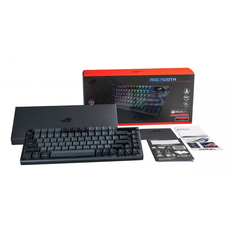 ASUS ROG Azoth näppäimistö pelikäyttöön USB + RF Wireless + Bluetooth QWERTY musta