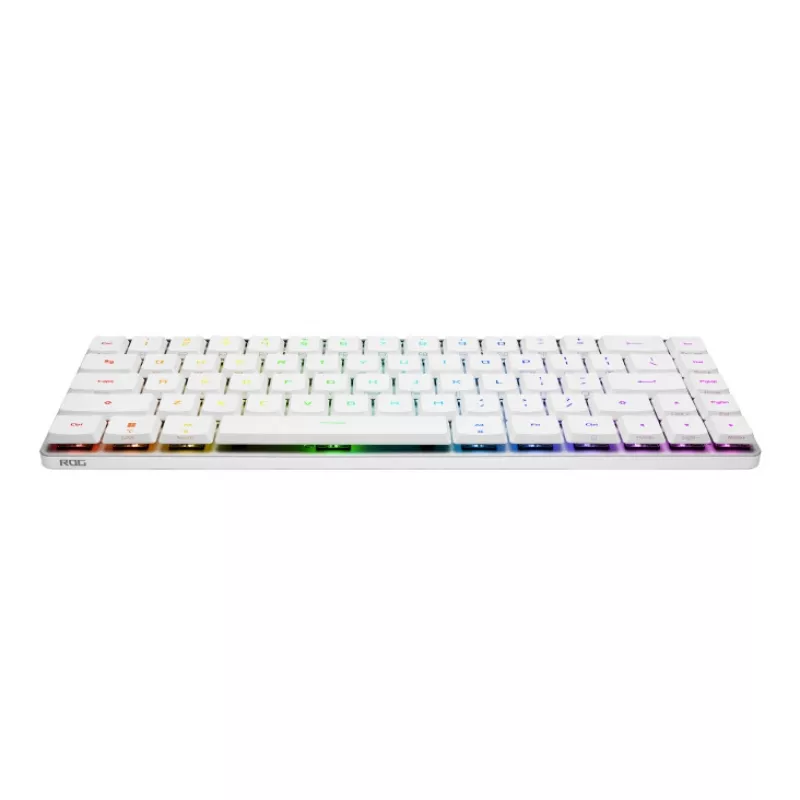ASUS ROG Falchion RX Low Profile näppäimistö pelikäyttöön USB + RF Wireless + Bluetooth QWERTZ valkoinen