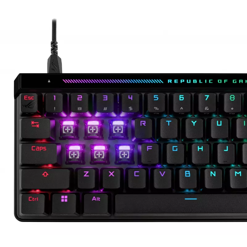 ASUS ROG Falchion Ace HFX näppäimistö pelikäyttöön USB QWERTZ saksa musta