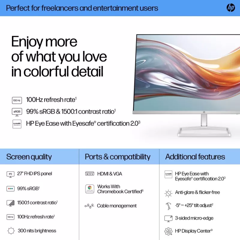 HP Desktop Monitor - Serie 5 527sw - 27