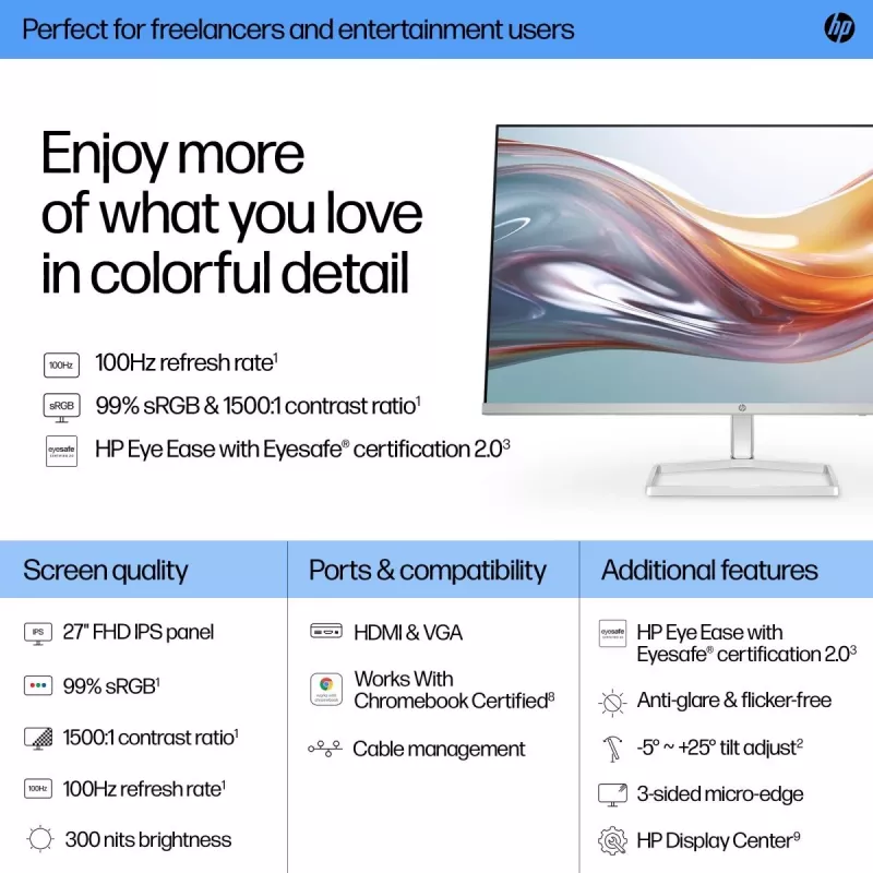 HP Desktop Monitor - Serie 5 527sw - 27