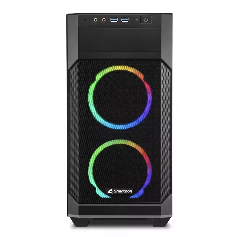 SHARKOON Tower Chassis - V1000 RGB Micro Tower musta