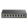 Hallitsematon kytkin D-Link DGS-1008P/E, L2, 8 porttia, PoE