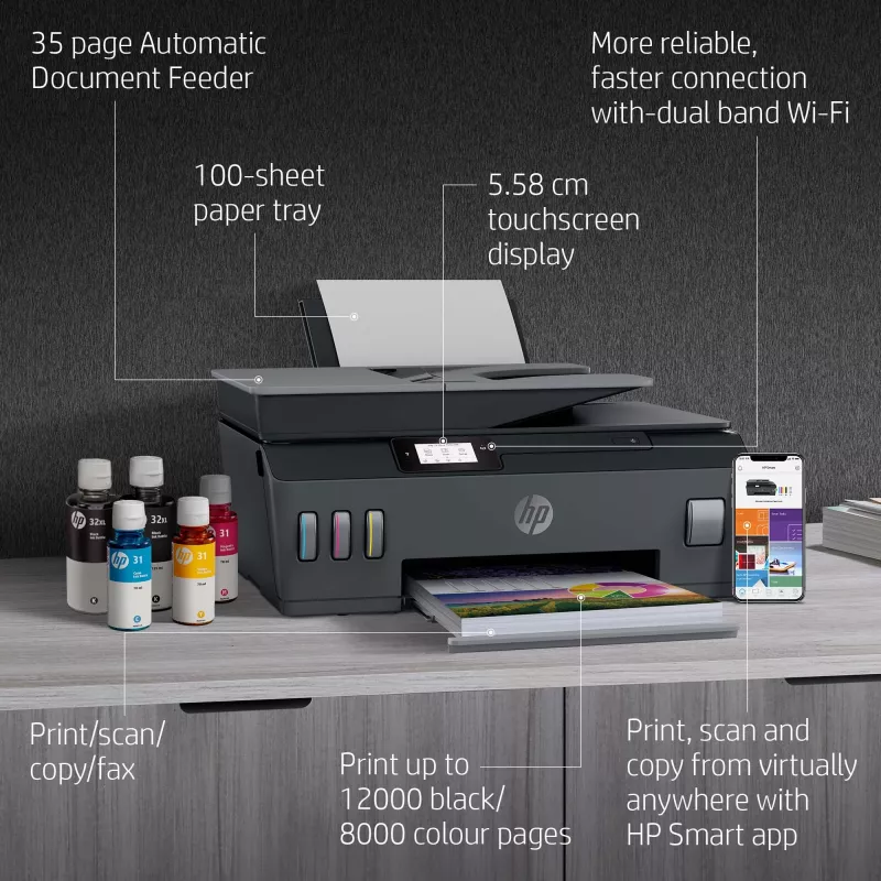 HP Smart Tank Plus 655 langaton All-in-One väritulostin, kopiokone, skanneri