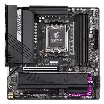 GIGABYTE B650M AORUS ELITE emolevy - AMD Ryzen 9000 suorittimet, 12+2+2 vaihe VRM, jopa 8000MHz DDR5, 1xPCIe 5.0 + 1xPCIe 4.0 M.2, 2.5GbE LAN, USB 3.2 Gen 2x2