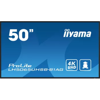 iiyama LH5065UHSB-B1AG Signage-näyttö digitaalinen signaalinäyttö 125,7 cm (49,5 tuumaa) LCD Wi-Fi 800 cd/m² 4K Ultra HD musta sisäänrakennettu prosessori Android 11 24/7