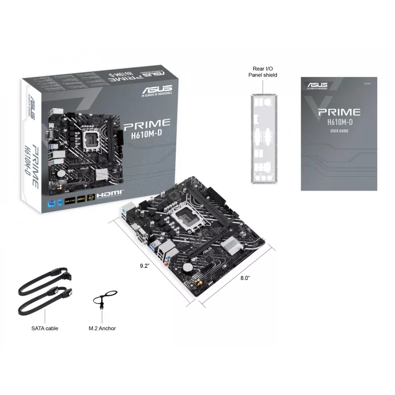 Emolevy ASUS PRIME H610M-D Intel H610 LGA 1700 micro ATX