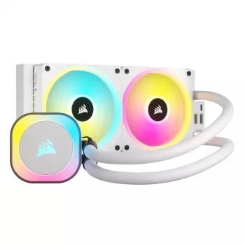 CORSAIR prosessorijäähdytin – iCUE Link H100i RGB AiO-nestejäähdytin – valkoinen