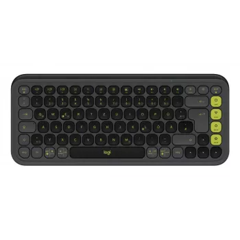 LOGITECH langaton näppäimistö - Pop Icon Keys - grafiitti & vihreä Qwertz Deutsch