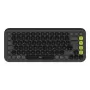 LOGITECH langaton näppäimistö - Pop Icon Keys - grafiitti & vihreä Qwertz Deutsch